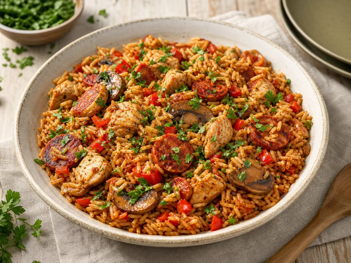 Chicken and chorizo jambalaya